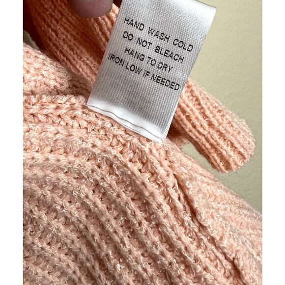 Moon River Cardigan Sweater Women Large Pink Knitted Embroidered Cottagecore - Picture 9 of 9